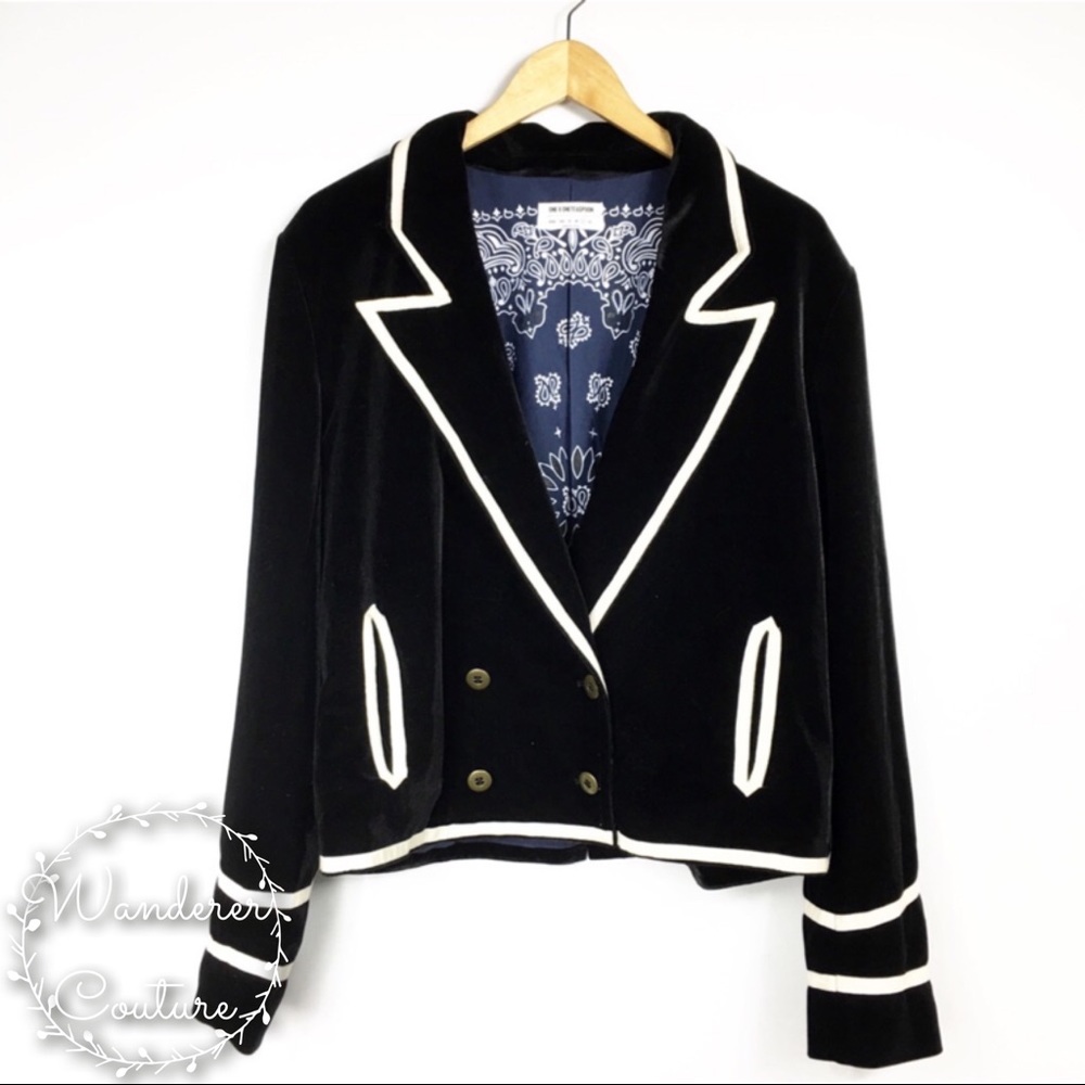 One Teaspoon Tuxedo Velvet Art Deco Blazer